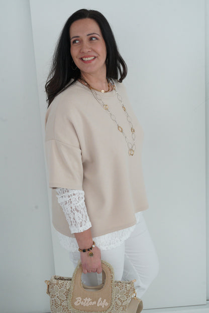 T-Shirt in Beige (40-44+)