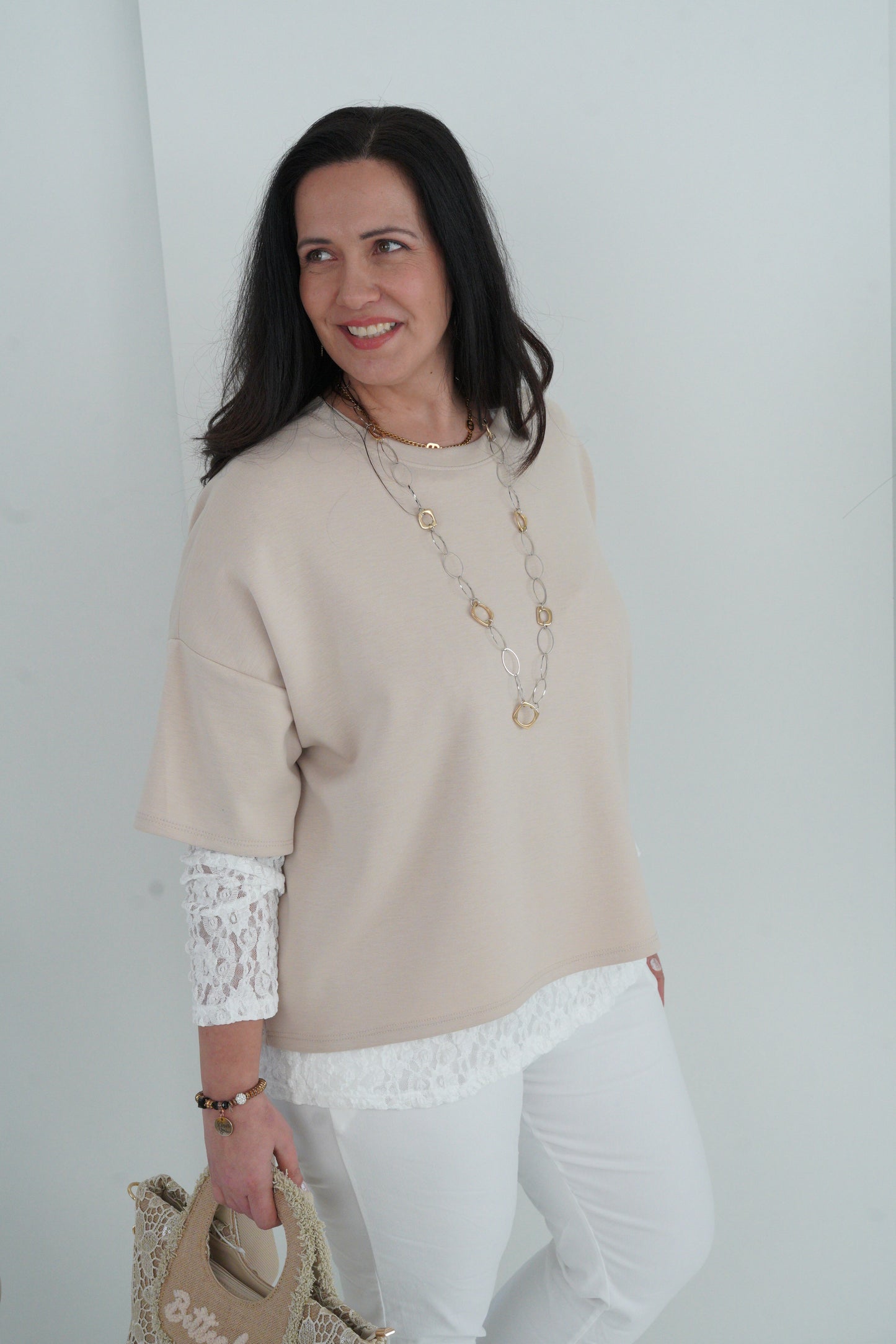 T-Shirt in Beige (40-44+)