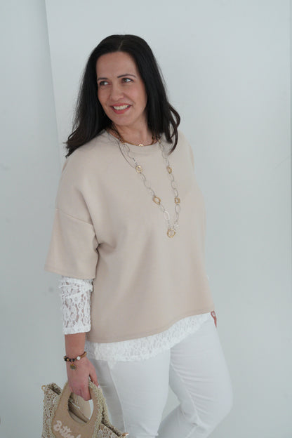 T-Shirt in Beige (40-44+)