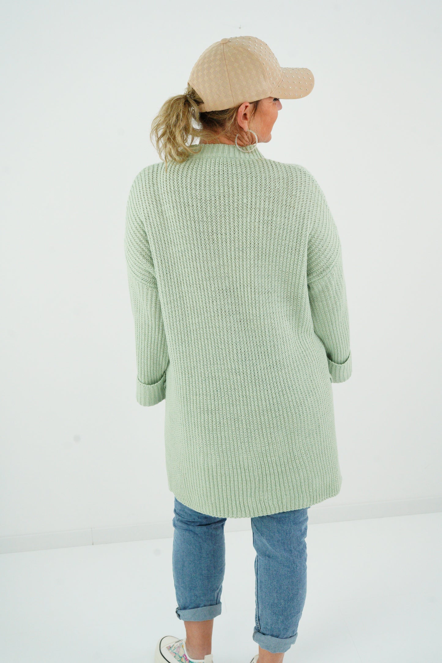 Strickpullover in Salbei (38-42)