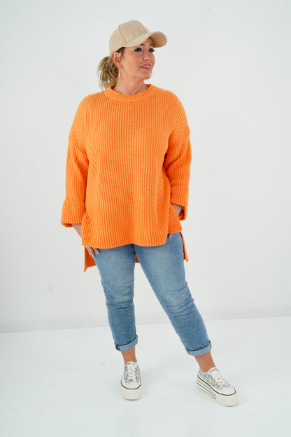 Strickpullover in Orange (38-42)