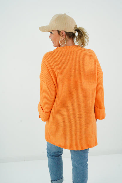 Strickpullover in Orange (38-42)