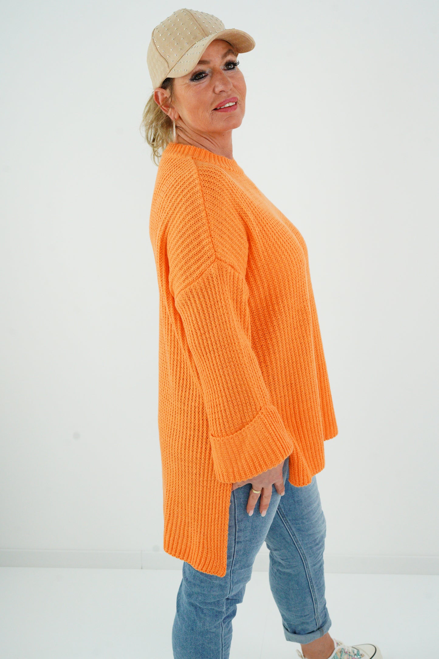 Strickpullover in Orange (38-42)