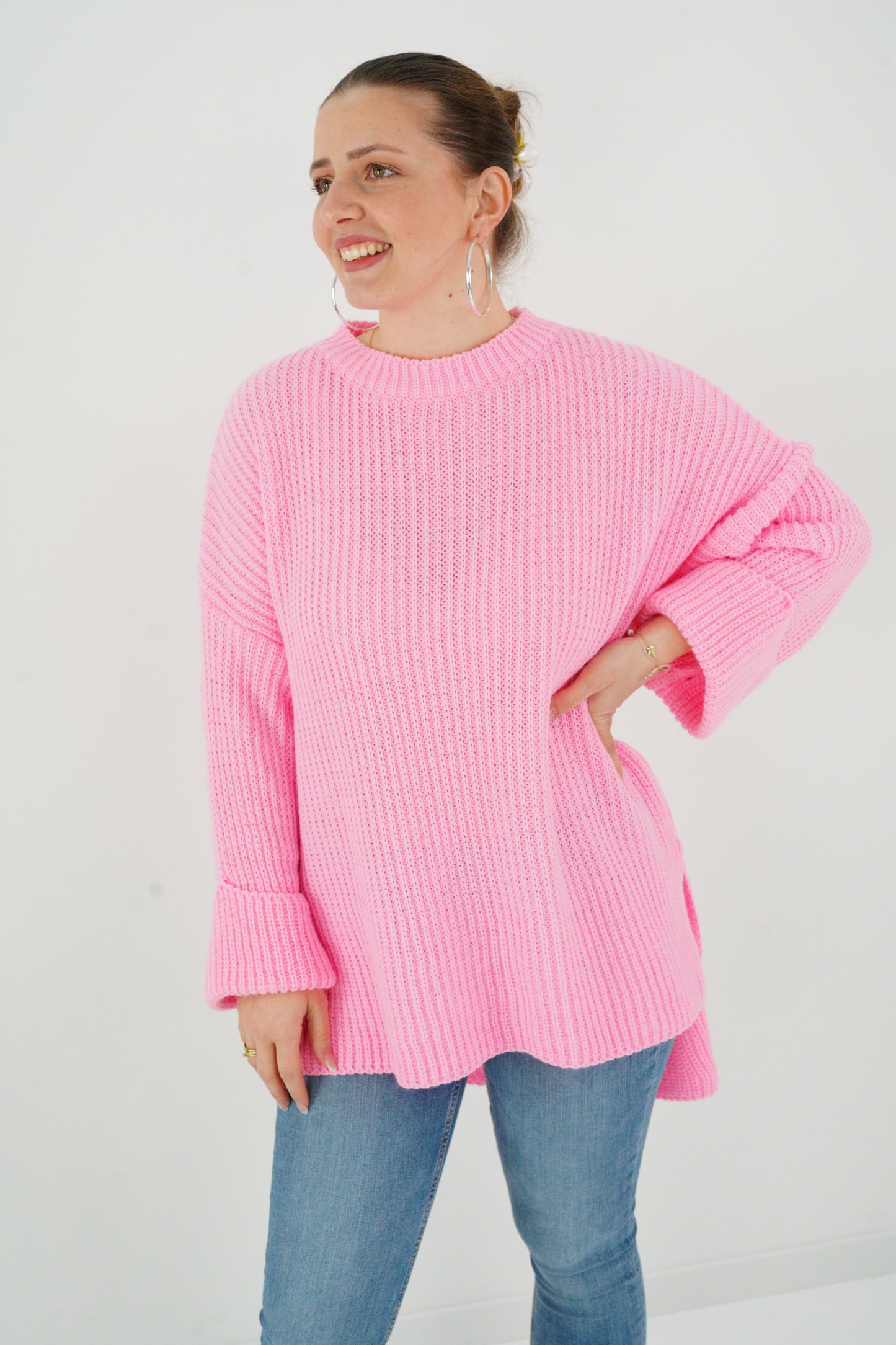 Strickpullover in Candyrosa (38-42)