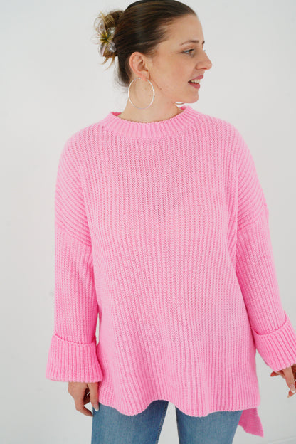 Strickpullover in Candyrosa (38-42)