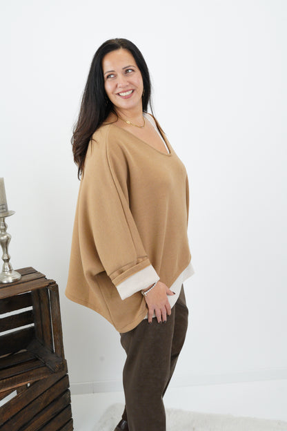 Sweatshirt in Camel (40-46+)
