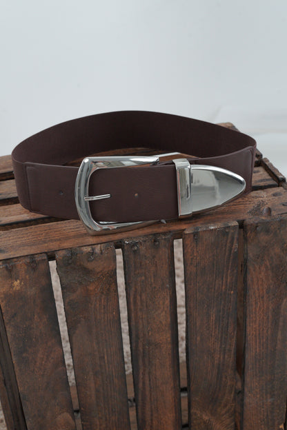 Gürtel in Schoko-Silber (80cm, 85cm)