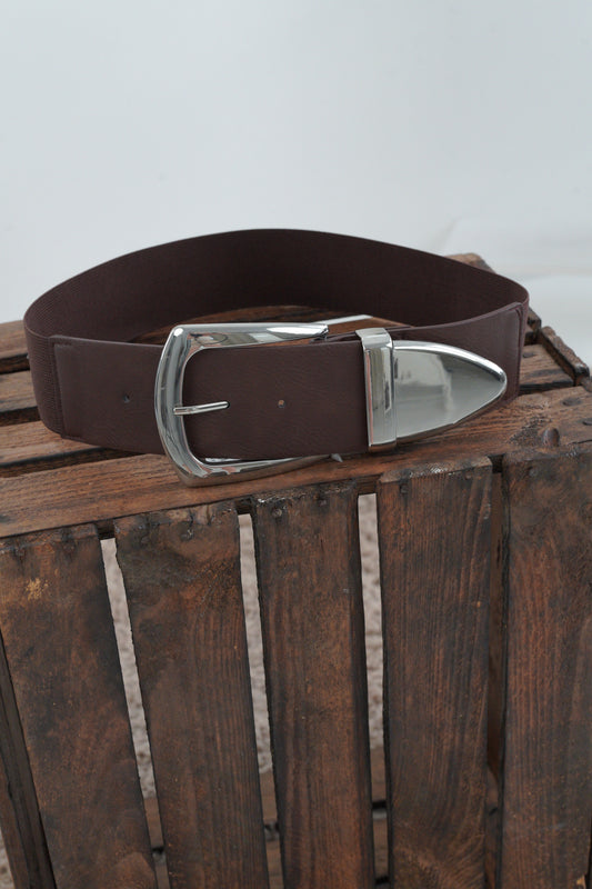 Gürtel in Schoko-Silber (80cm, 85cm)