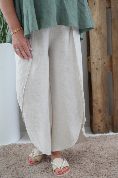 Leinenhose in Beige (38-42)