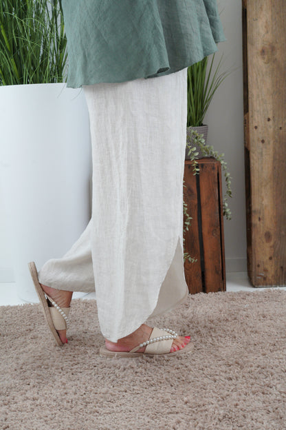 Leinenhose in Beige (38-42)