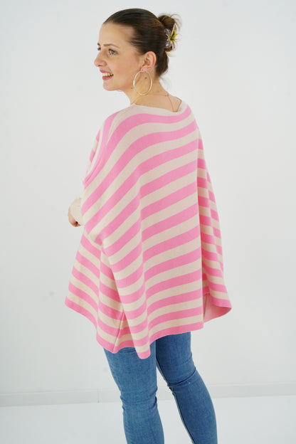 Pullover in Rosa-Beige (38-48) Oversize