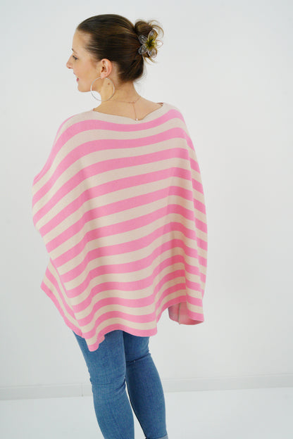 Pullover in Rosa-Beige (38-48) Oversize
