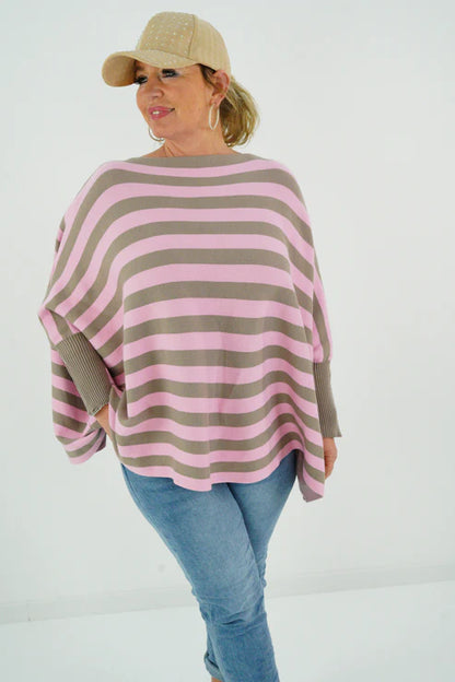 3er-Bundle Bestseller-Pullover Rosa-Gelb · Rosa-Beige · Rosa-Taupe (Onesize 36–48)