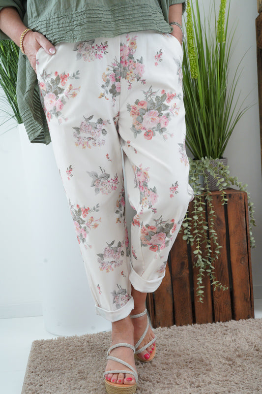 Hose in Ecru-Bunt (38-42)