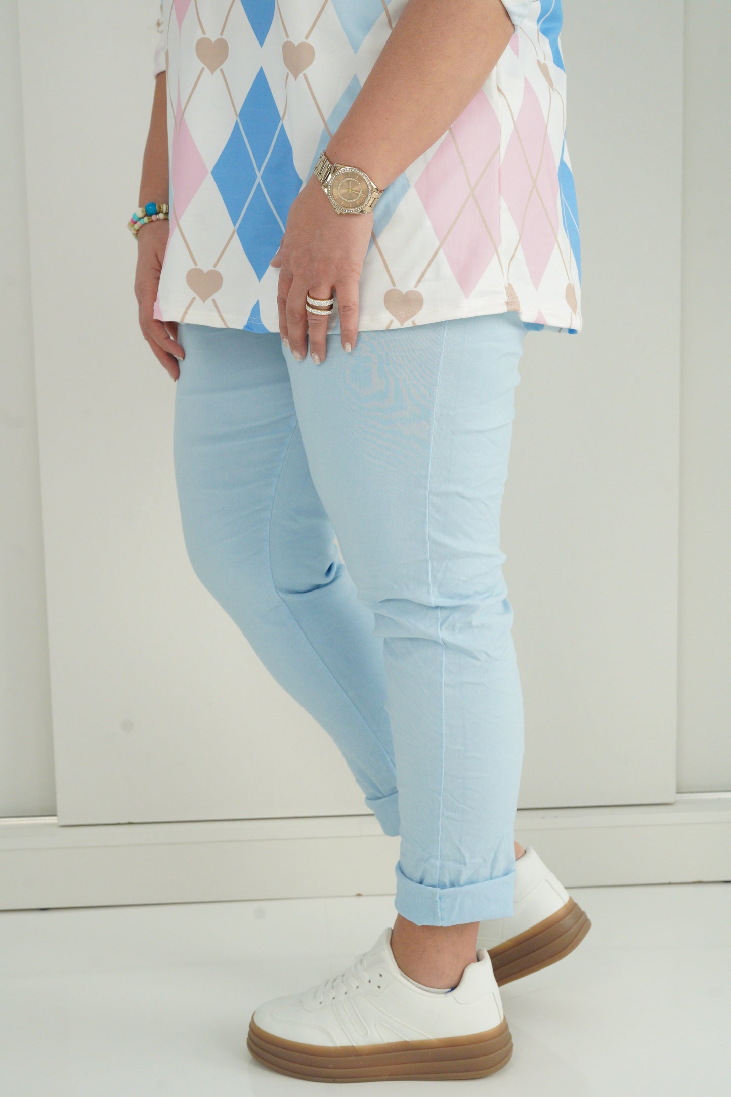 Joggpant in Hellblau (42-46+)