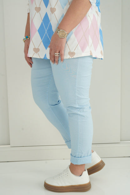 Joggpant in Hellblau (42-46+)