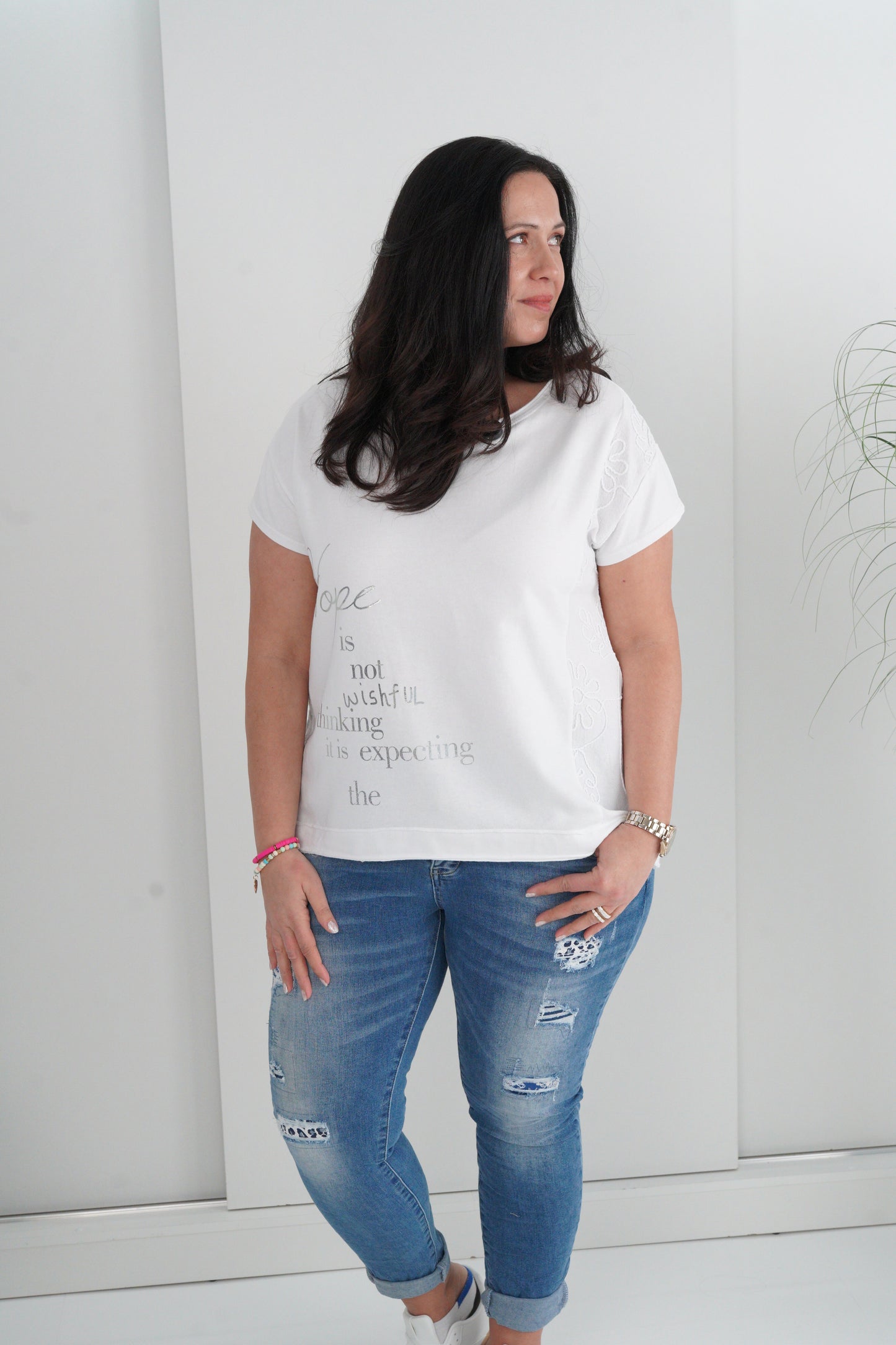 T-Shirt in Weiß (40-44)