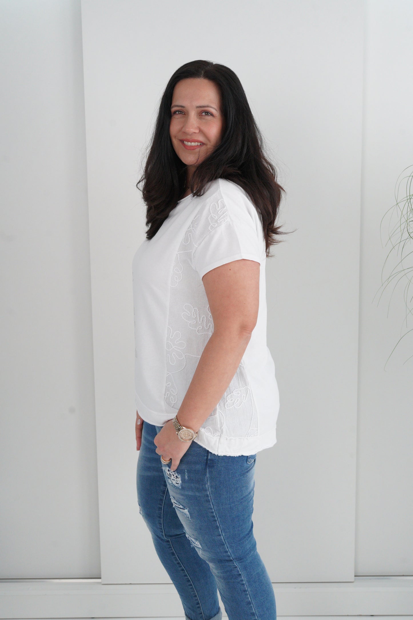 T-Shirt in Weiß (40-44)