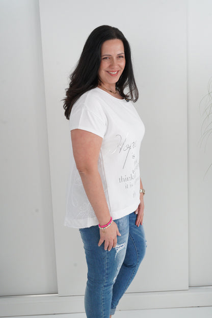 T-Shirt in Weiß (40-44)