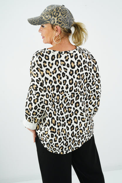 Shirt in Ecru-Leo (38-44)