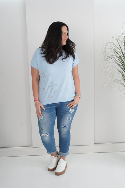 T-Shirt in Hellblau (40-44)