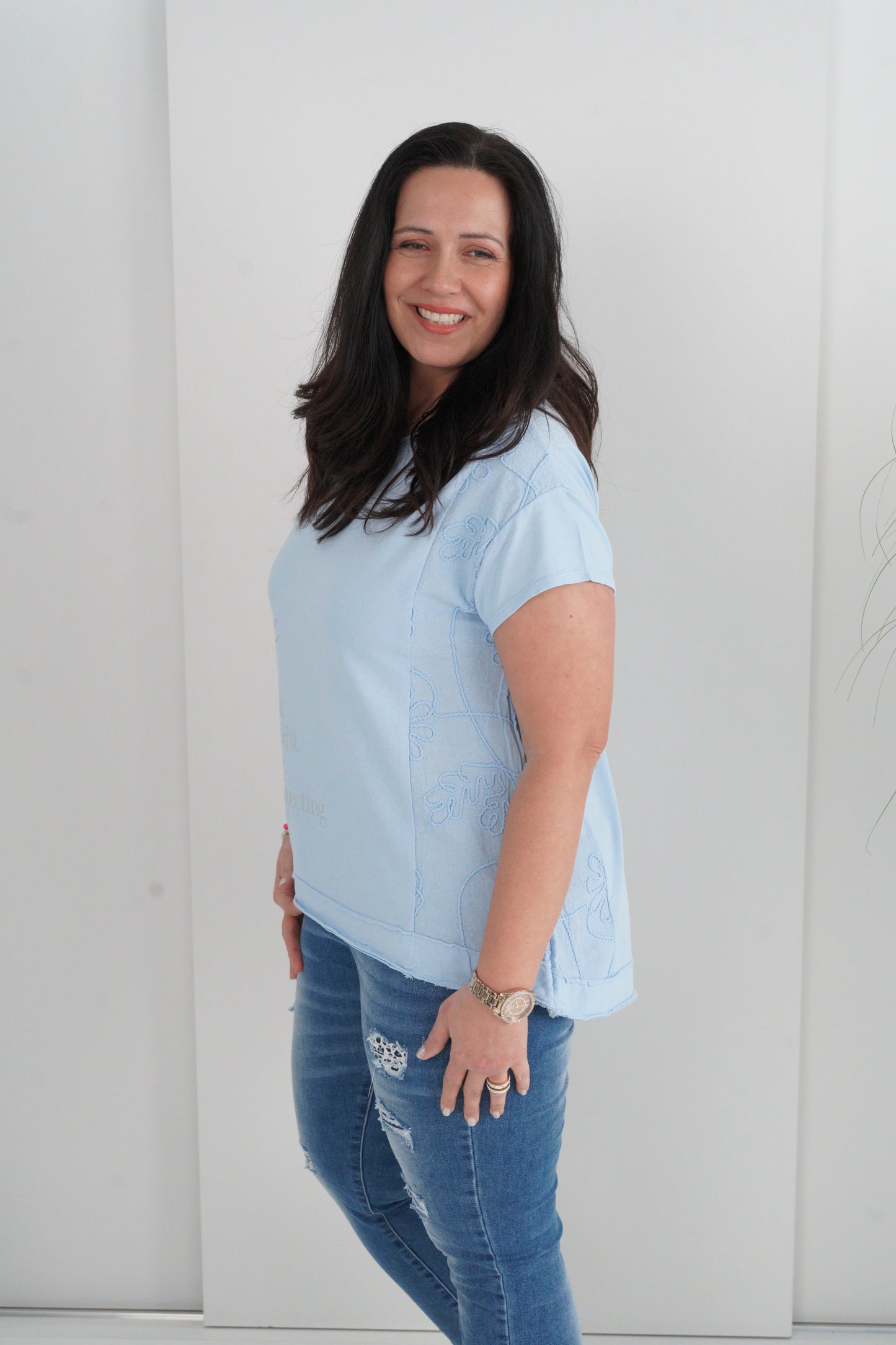 T-Shirt in Hellblau (40-44)