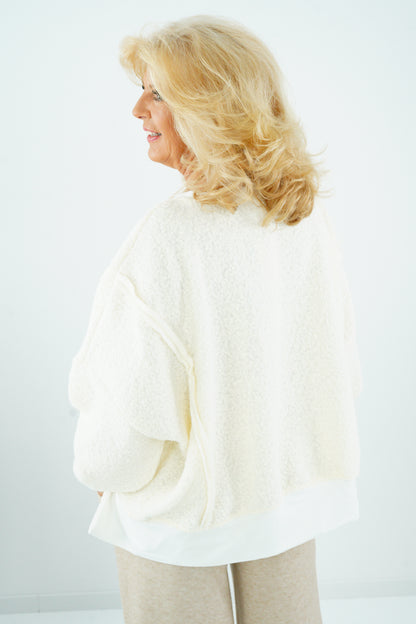 Sweatshirt in Ecru (38-46) Onesize