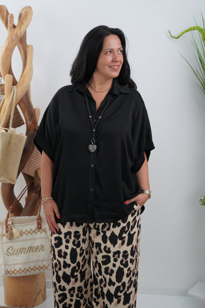 Bluse in Schwarz (42-46+)