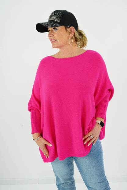 Pullover in Magenta-Pink (36-48-Oversize)