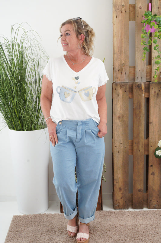 T-Shirt in Weiß (36-40)