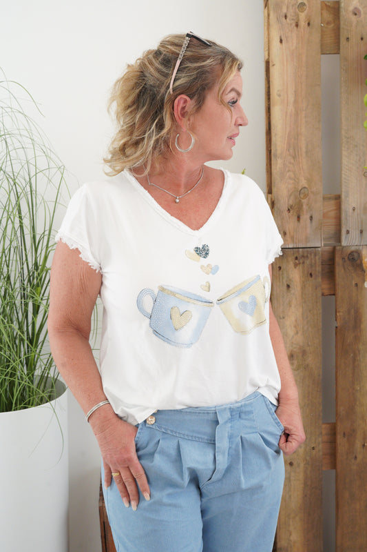 T-Shirt in Weiß (36-40)