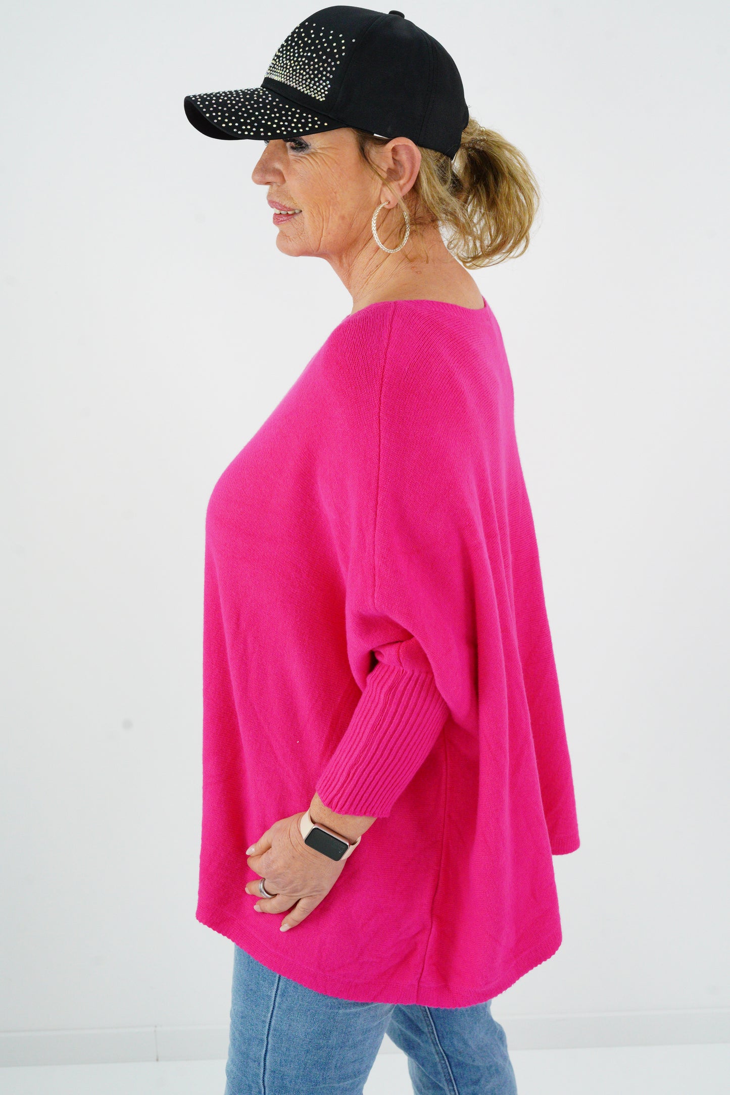 Pullover in Magenta-Pink (36-48-Oversize)