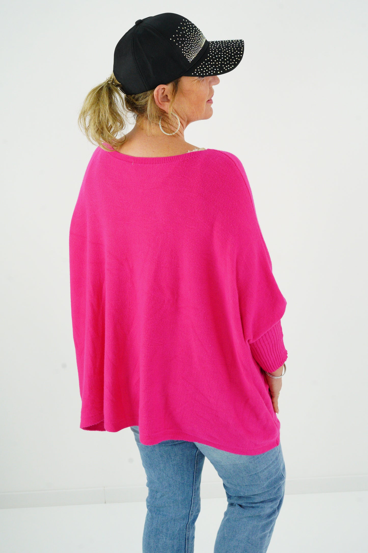 Pullover in Magenta-Pink (36-48-Oversize)