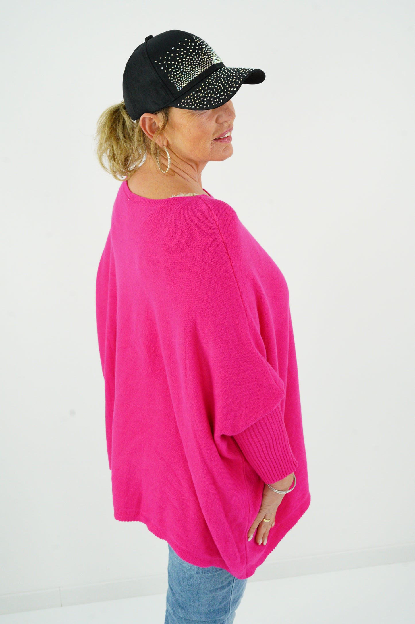 Pullover in Magenta-Pink (36-48-Oversize)