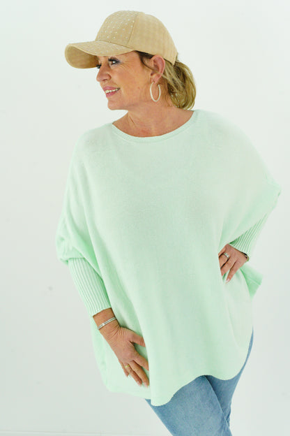 Pullover in Mint (36-48-Oversize)