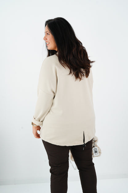 Sweatshirt in Beige (42-46)