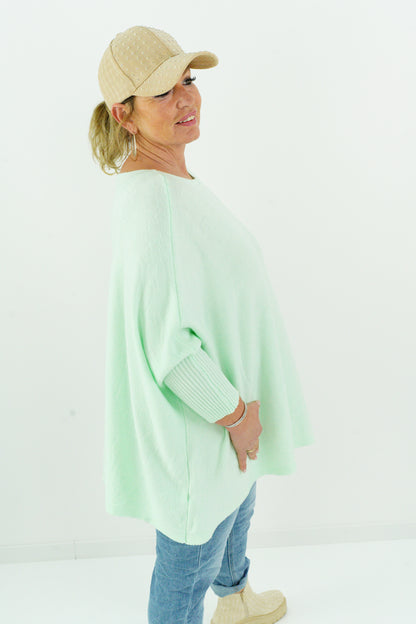 Pullover in Mint (36-48-Oversize)