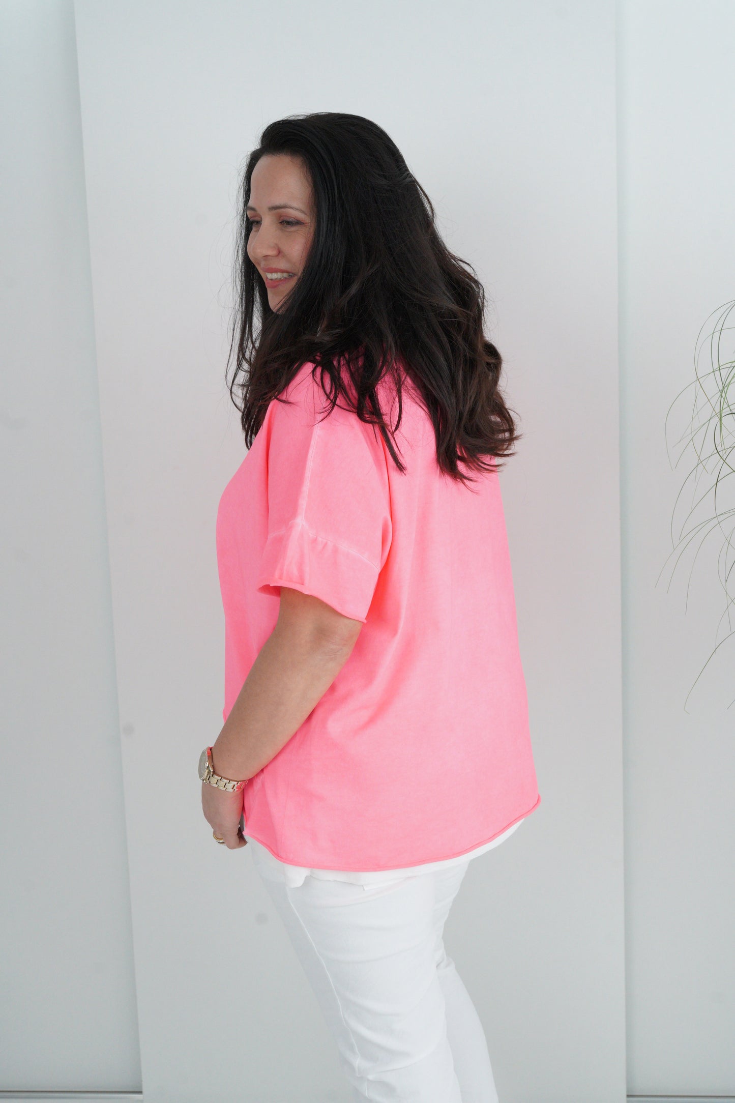 T-Shirt in Neon-Melone (40-46)