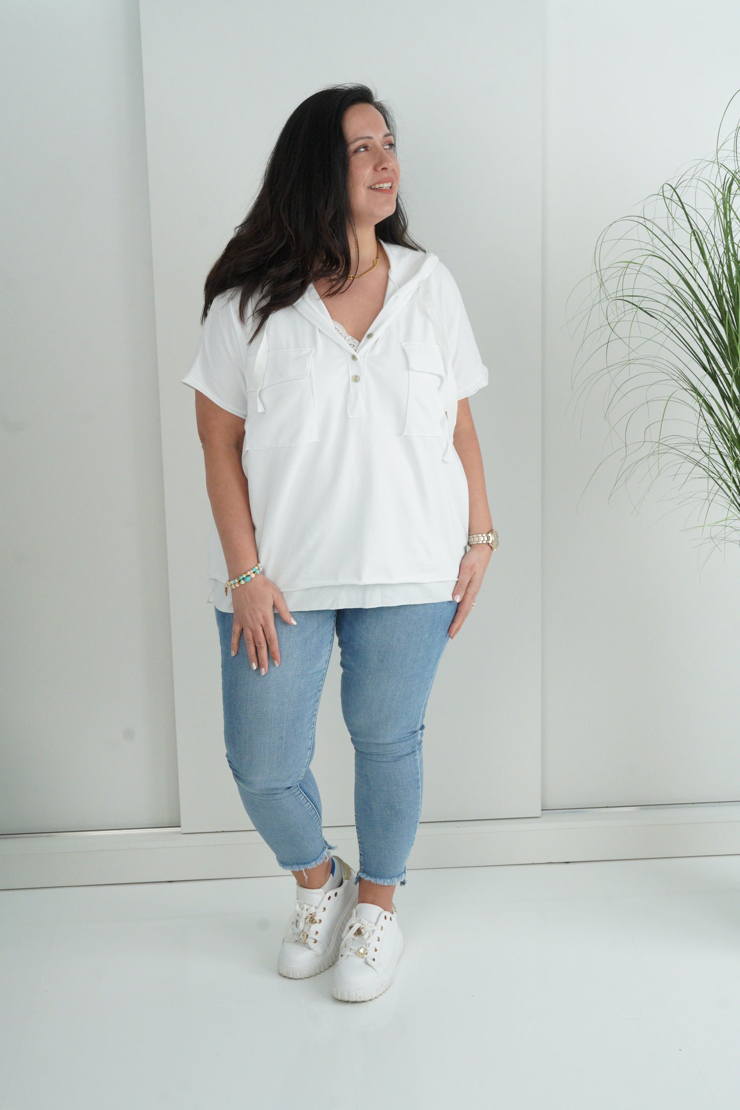 T-Shirt in Weiß (40-44)