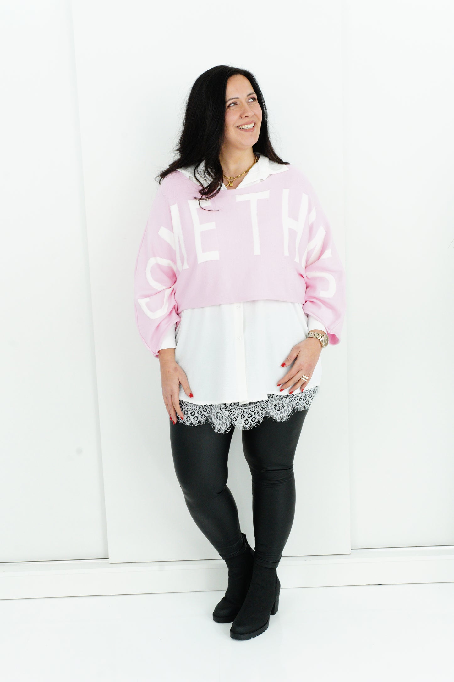 Crop Pullover in Candyrosa  (36-44)