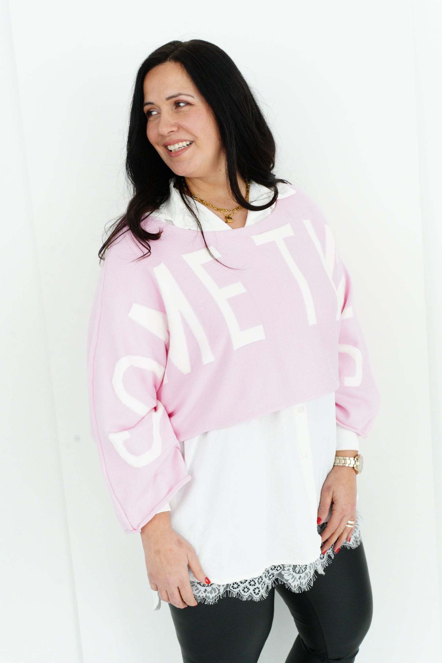 Crop Pullover in Candyrosa  (36-44)