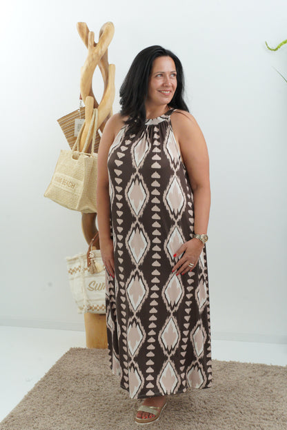 Kleid in Chocolate-Beige (38-44)