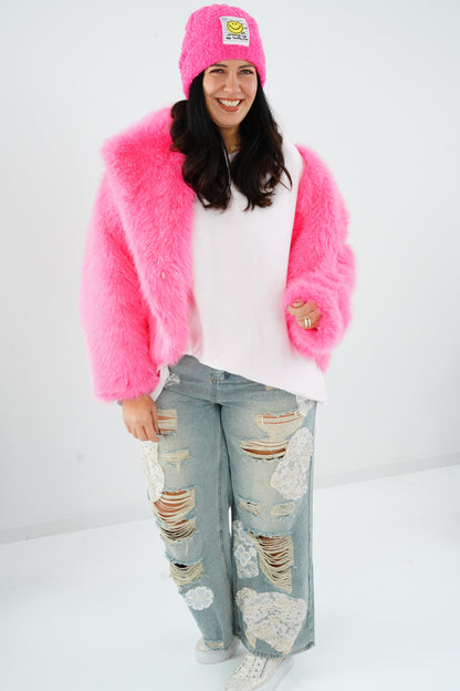 Pullover in Rose (42-48-Oversize)