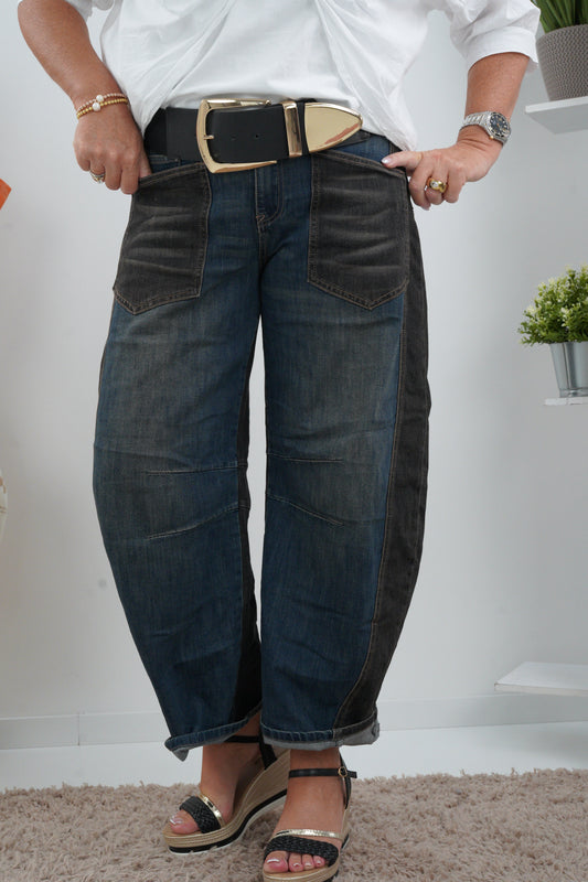 Jeans in Blau-Schwarz (L 38/40, XL 42+)