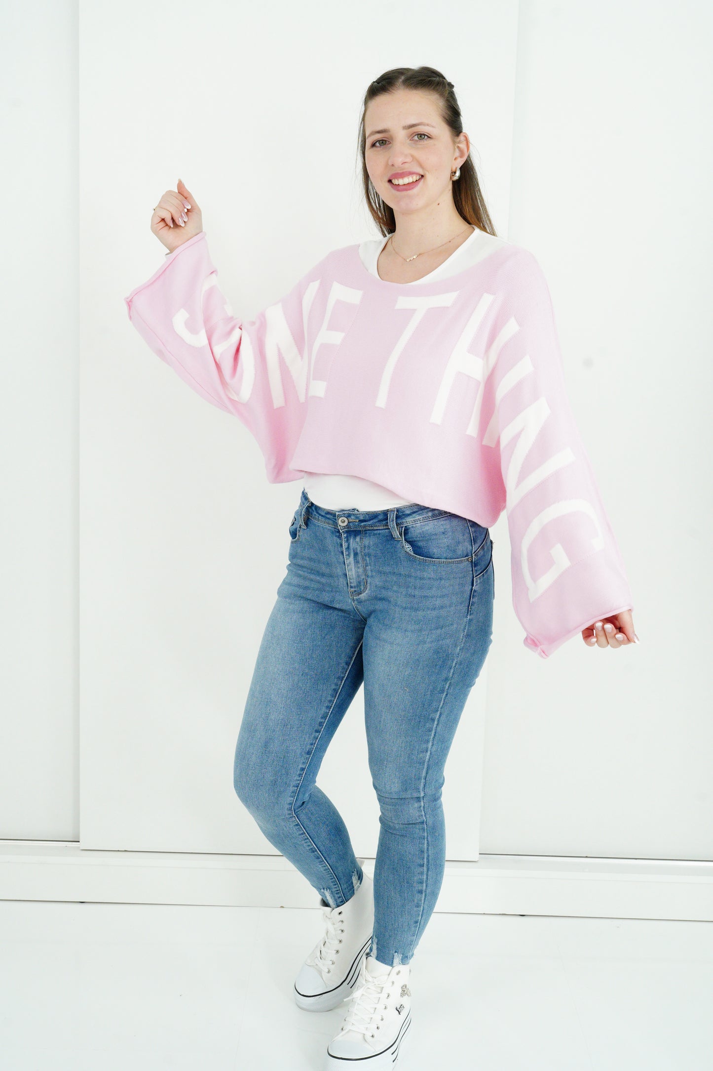 Crop Pullover in Candyrosa  (36-44)