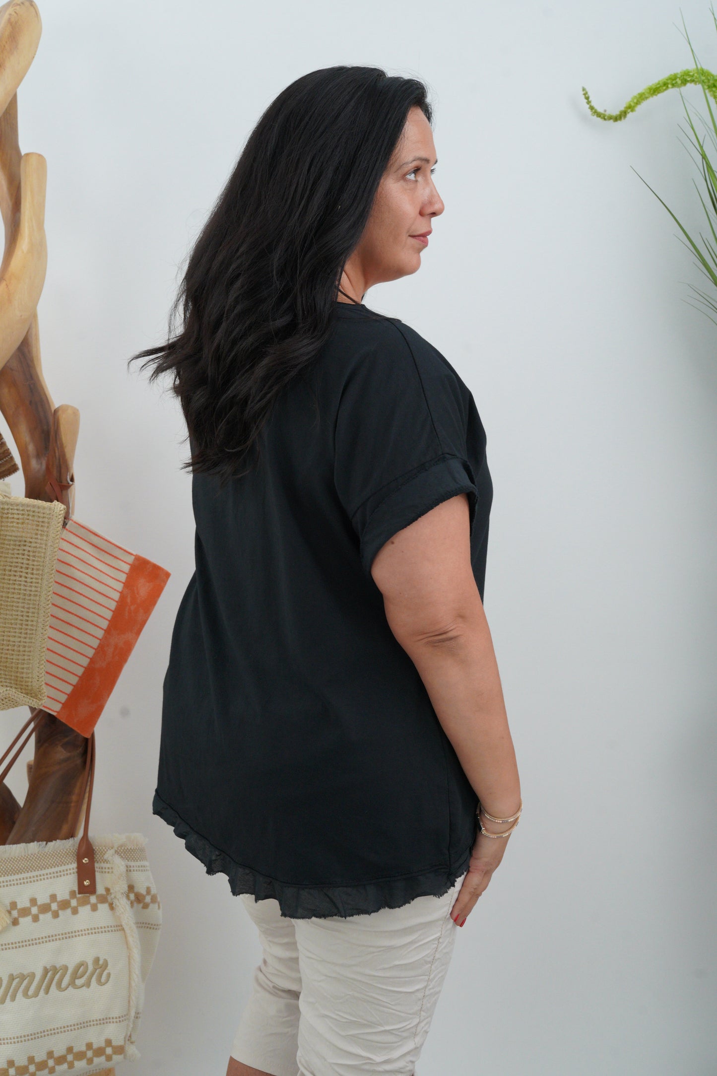 T-Shirt in Schwarz (40-44)