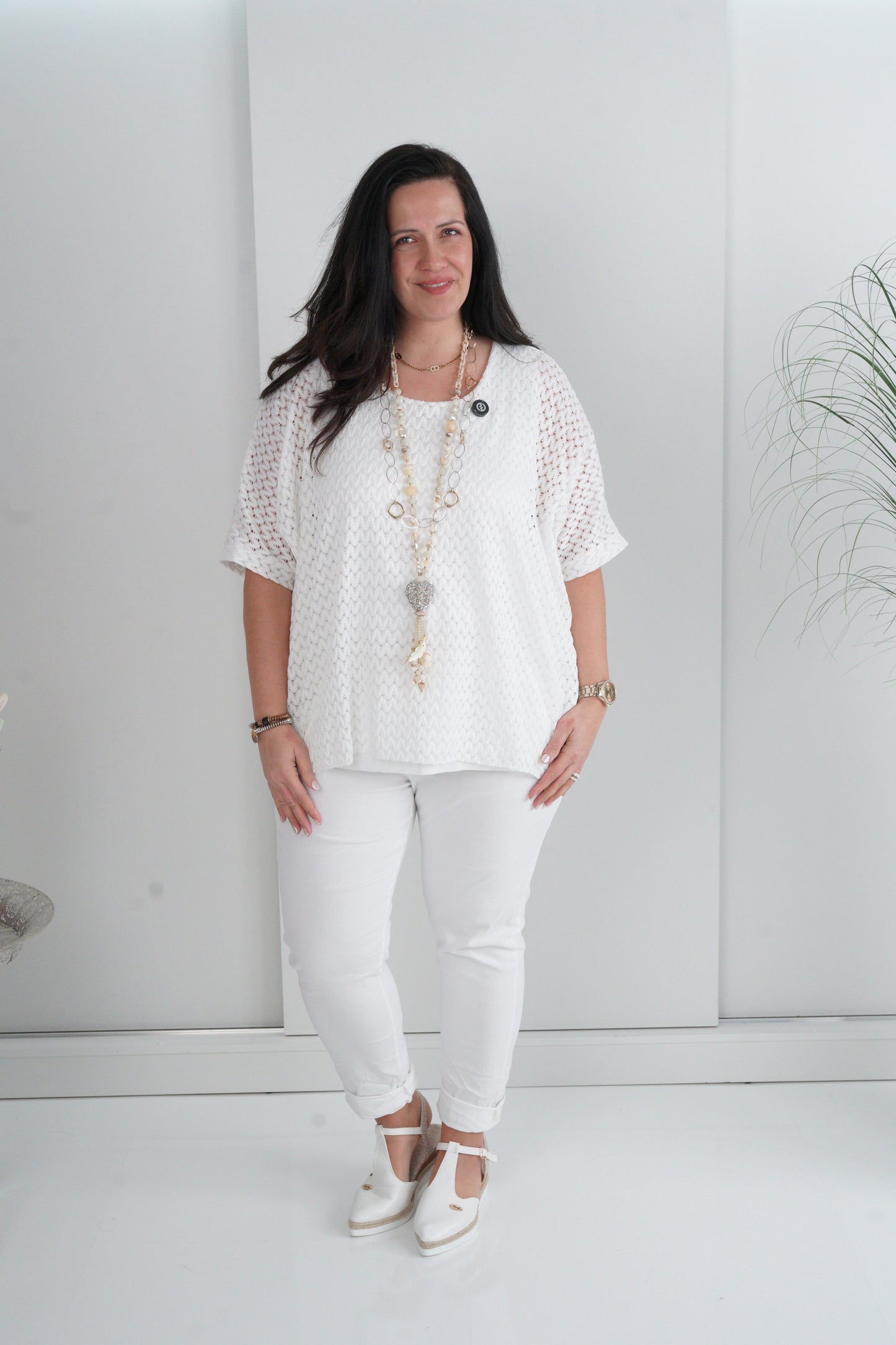 Loch T-Shirt in Off-White (42-46+)