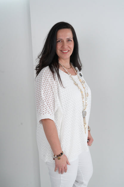 Loch T-Shirt in Off-White (42-46+)