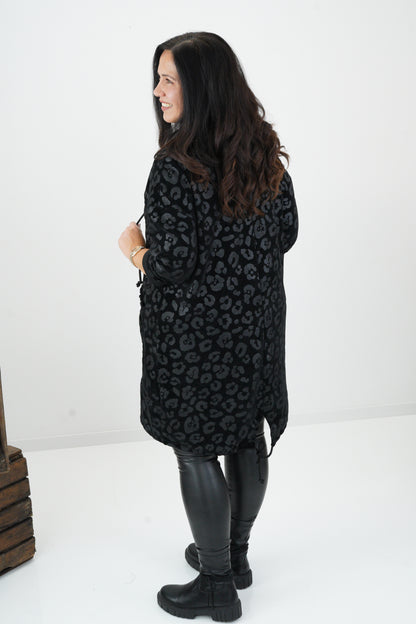 Long Sweatshirt in Schwarz (42-44+)