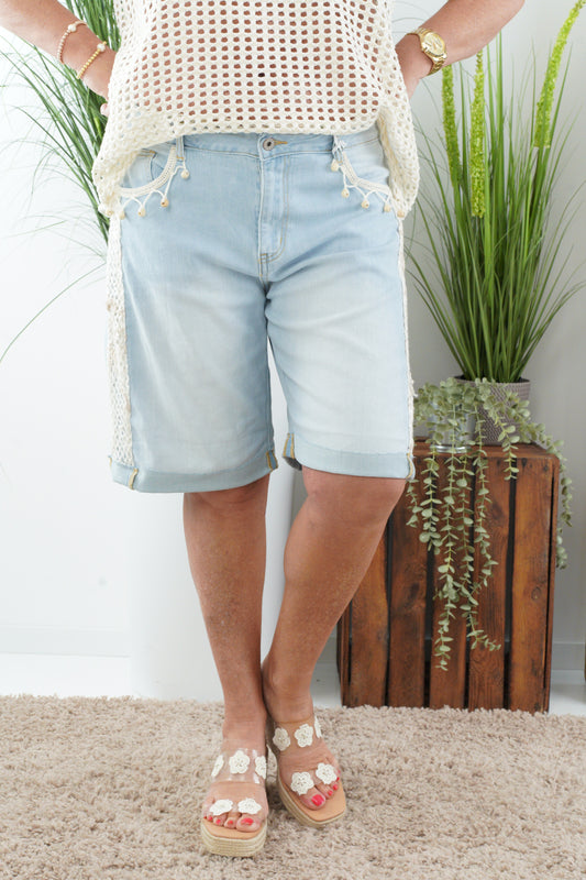 Jeans-Bermuda in Light-Blue (M-XL)